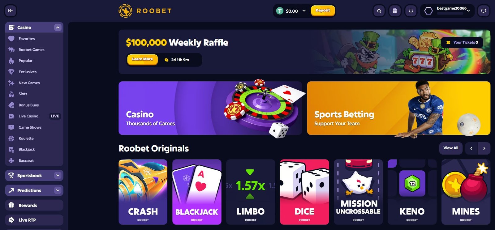 Roobet official website